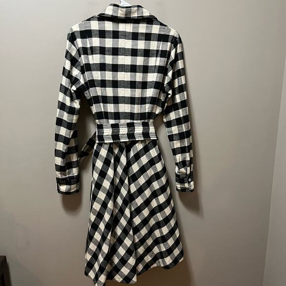 Bell by Alicia Bell Plaid Tie-Waist‎ Shirt Dress Vintage Inspired Southern Sz 10 - Picture 6 of 6